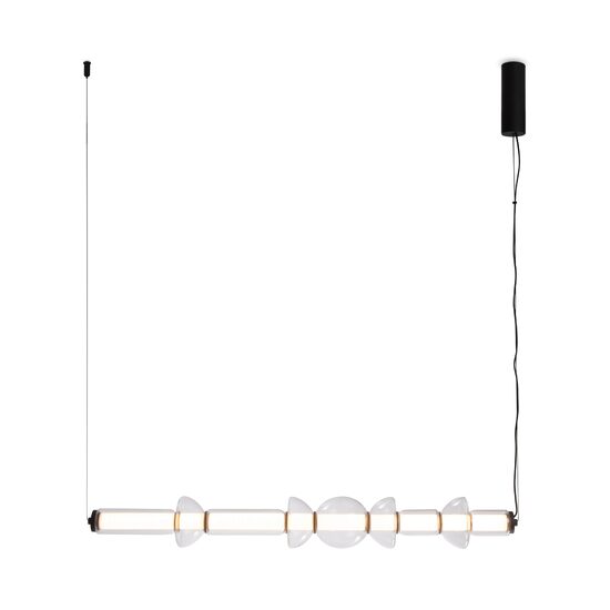 Lustra LED moderna Cosmo neagra abajur transparent L16cm 39W, Maytoni