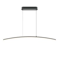 Lustra LED moderna Curve neagra abajur alb L98cm 15W, Maytoni