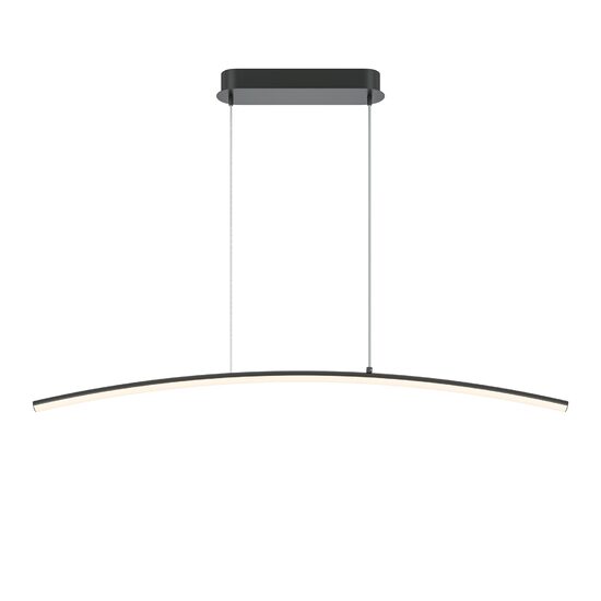 Lustra LED moderna Curve neagra abajur alb L98cm 15W, Maytoni