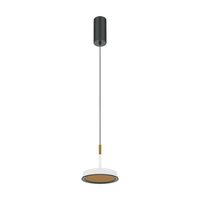 Lustra LED moderna El neagra abajur alb cu auriu Ø15cm 12W, Maytoni