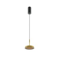 Lustra LED moderna El neagra abajur auriu Ø15cm 12W, Maytoni