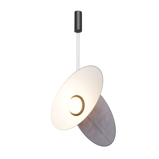 Lustra LED moderna Evolution neagra abajur albastru L52cm 9W, Maytoni