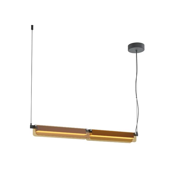 Lustra LED moderna Flat neagra abajur chihlimbar L12cm 20W, Maytoni