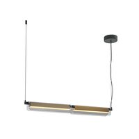Lustra LED moderna Flat neagra abajur gri L12cm 20W, Maytoni