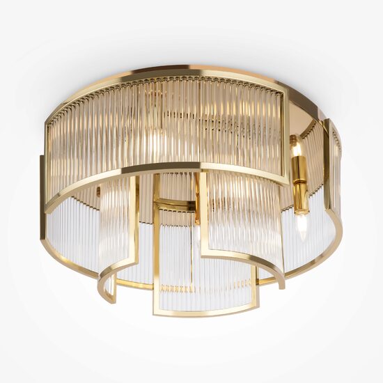 Plafoniera moderna Frame aurie abajur transparent Ø55cm, Maytoni