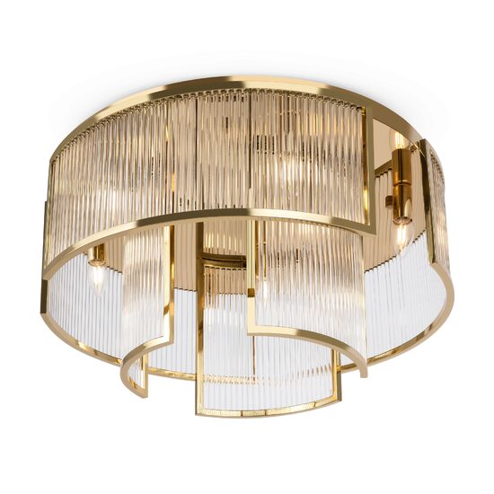 Plafoniera moderna Frame aurie abajur transparent Ø65cm, Maytoni