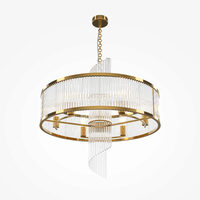 Lustra moderna Frame aurie abajur transparent Ø58cm, Maytoni