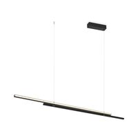 Lustra LED moderna Halo neagra abajur alb L150cm 48W, Maytoni