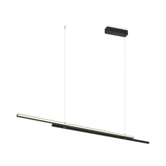 Lustra LED moderna Halo neagra abajur alb L150cm 48W, Maytoni