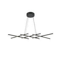 Lustra LED moderna Halo neagra abajur alb L30cm 40W, Maytoni