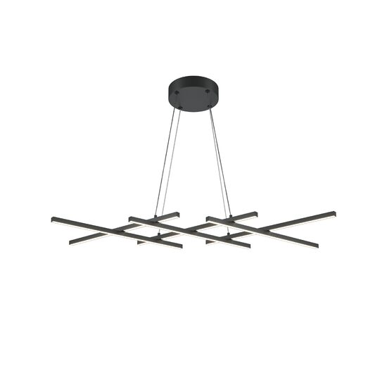 Lustra LED moderna Halo neagra abajur alb L30cm 40W, Maytoni