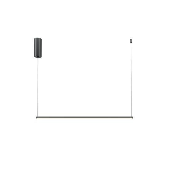 Lustra LED moderna Halo neagra abajur alb L80cm 10W, Maytoni