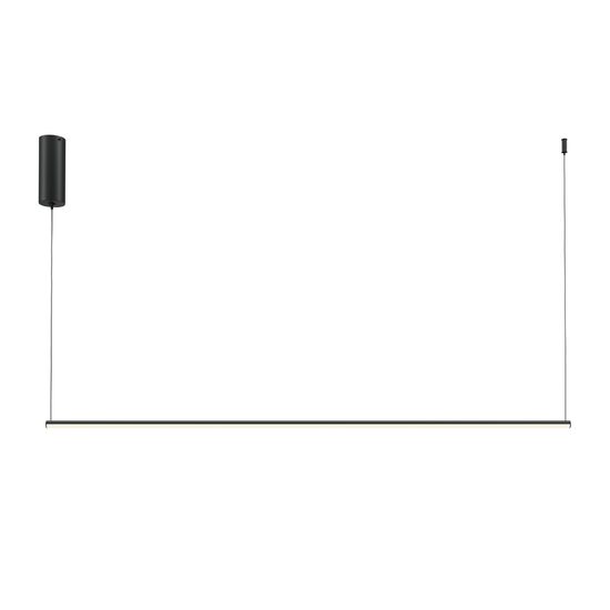 Lustra LED moderna Halo neagra abajur alb L120cm 16W, Maytoni