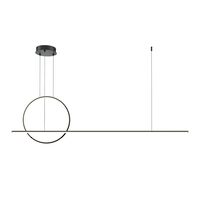 Lustra LED moderna Halo neagra abajur alb L11cm 40W, Maytoni