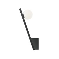 Aplica moderna Kazimir neagra abajur alb L10cm, Maytoni