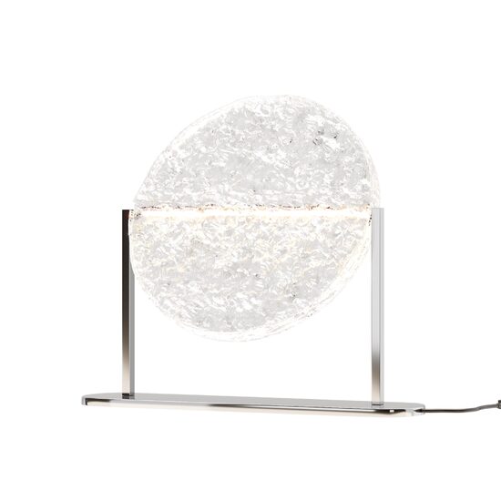 Veioza LED moderna Mangata cromata abajur transparent Ø25cm 7W, Maytoni