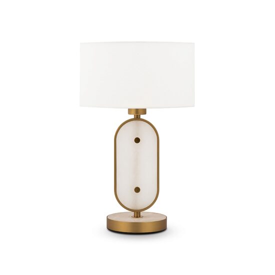 Veioza moderna Marmo alama abajur alb L28cm, Maytoni