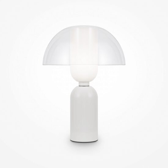 Veioza moderna Memory alba abajur transparent Ø30cm, Maytoni