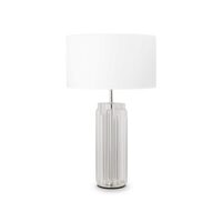 Veioza moderna Muse cromata abajur alb Ø32cm, Maytoni