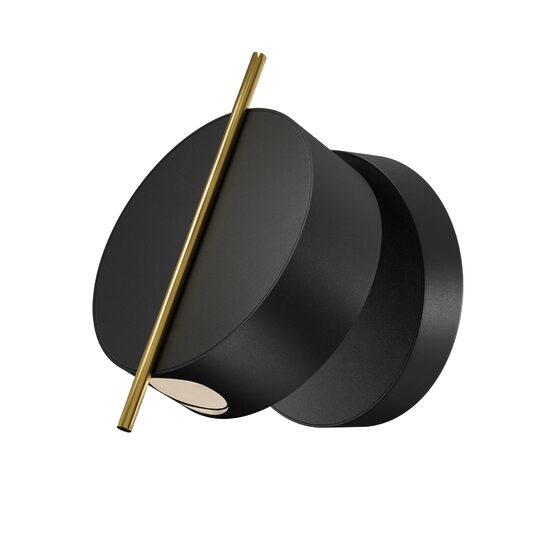 Aplica LED moderna Nuance neagra cu tija neagra Ø10cm 3W, Maytoni