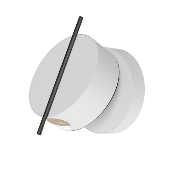 Aplica LED moderna Nuance alba cu tija neagra Ø10cm 3W, Maytoni