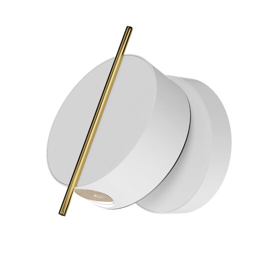 Aplica LED moderna Nuance alba cu tija alama Ø10cm 3W, Maytoni