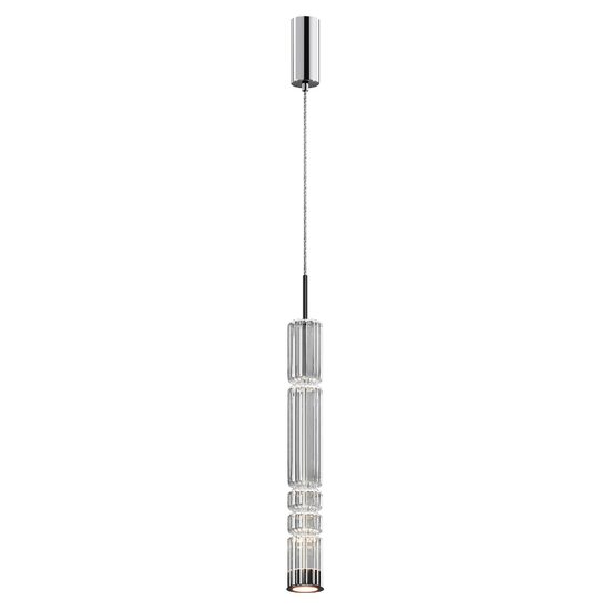 Lustra LED moderna Ordo cromata abajur transparent Ø8cm 8W, Maytoni