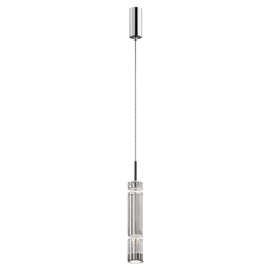 Lustra LED moderna Ordo cromata abajur transparent Ø8cm 8W, Maytoni