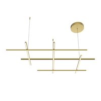 Lustra LED moderna Radiance aurie abajur alb L80cm 80W, Maytoni