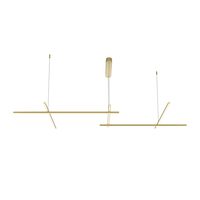 Lustra LED moderna Radiance aurie abajur alb L73cm 80W, Maytoni
