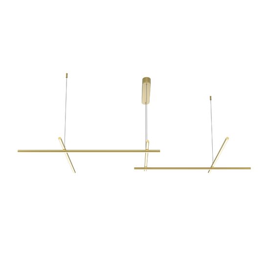 Lustra LED moderna Radiance aurie abajur alb L73cm 80W, Maytoni