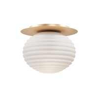 Plafoniera moderna Reels aurie abajur alb Ø35cm, Maytoni
