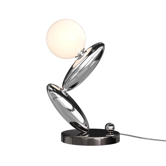 Veioza LED moderna Resonance platinata abajur alb Ø12cm 6W, Maytoni