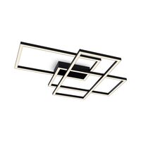Plafoniera LED moderna Rida neagra abajur alb L78cm 78W, Maytoni