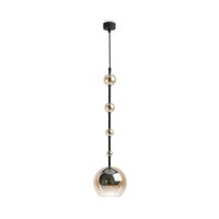 Lustra moderna Ros neagra abajur chihlimbar Ø16cm, Maytoni
