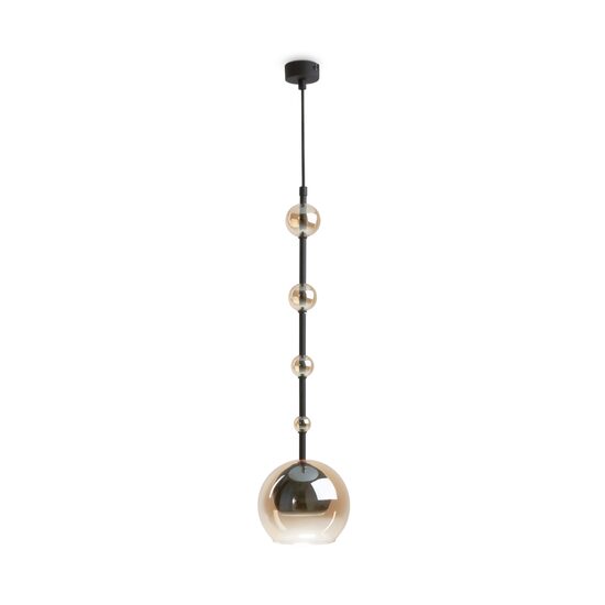 Lustra moderna Ros neagra abajur chihlimbar Ø16cm, Maytoni