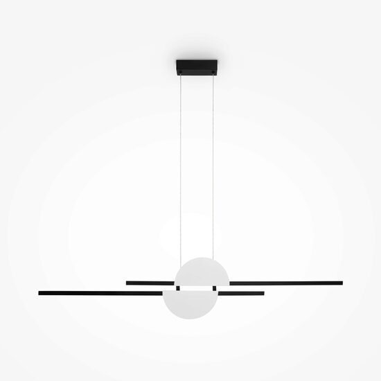 Lustra LED moderna Skyline neagra abajur alb L110cm 26W, Maytoni