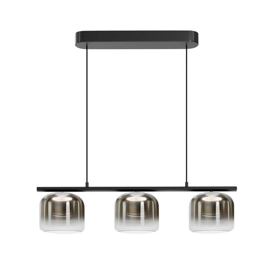 Lustra LED moderna Spirito neagra abajur fumuriu L18cm 14W, Maytoni