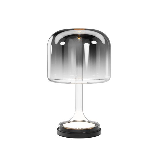Veioza LED moderna Spirito neagra abajur fumuriu Ø26cm 18W, Maytoni