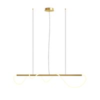 Lustra LED moderna Tau aurie abajur alb L18cm 30W, Maytoni