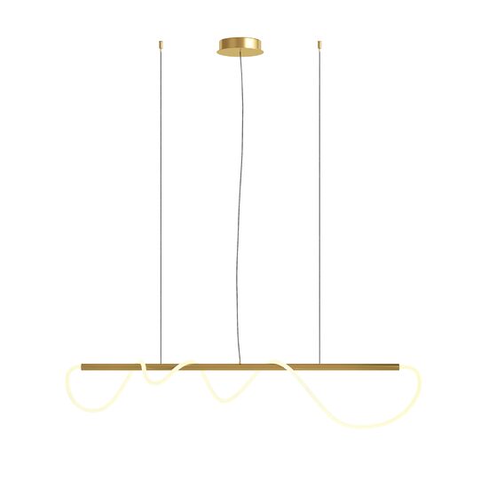 Lustra LED moderna Tau aurie abajur alb L18cm 30W, Maytoni