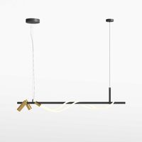 Lustra LED moderna Tau neagra abajur alb L18cm 30W, Maytoni