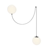 Lustra LED moderna Twins neagra abajur alb Ø20cm 20W, Maytoni