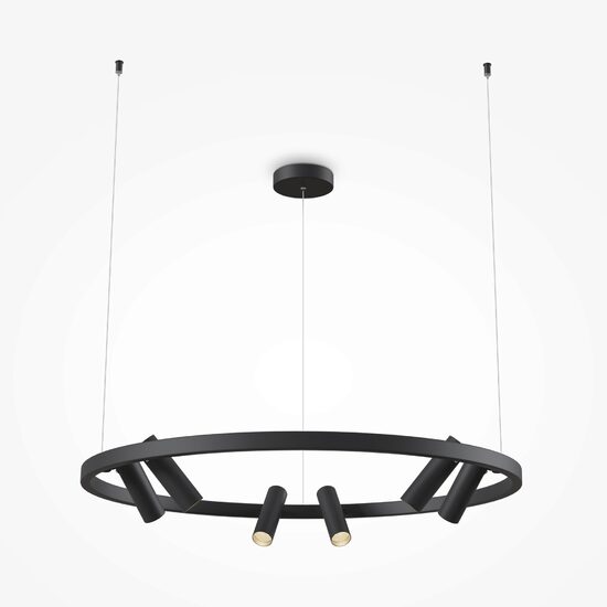 Lustra LED moderna Satellite neagra L90cm 42W, Maytoni