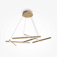 Lustra LED moderna Line aurie abajur alb L101cm 75W, Maytoni