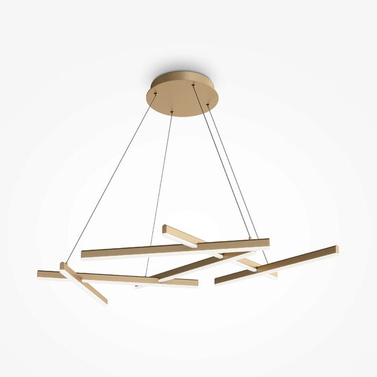 Lustra LED moderna Line aurie abajur alb L101cm 75W, Maytoni