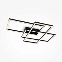Plafoniera LED moderna Line neagra abajur alb L68cm 80W, Maytoni