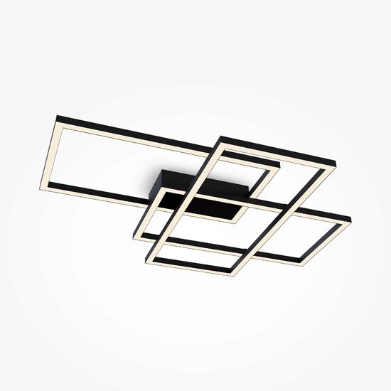 Plafoniera LED moderna Line neagra abajur alb L68cm 80W, Maytoni