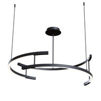Lustra LED 4000K moderna Line neagra abajur alb Ø83cm 52W, Maytoni