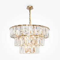 Lustra cristal transparent moderna Puntes aurie Ø77cm, Maytoni